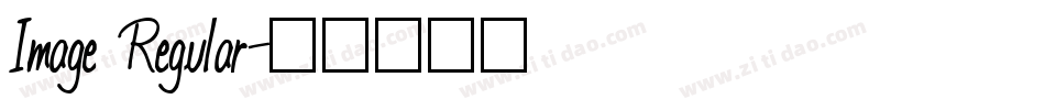 Image Regular字体转换